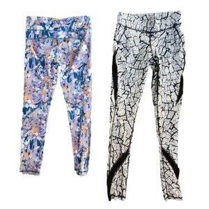 2 Pairs Girl's Size Exercise Leggings Size Small